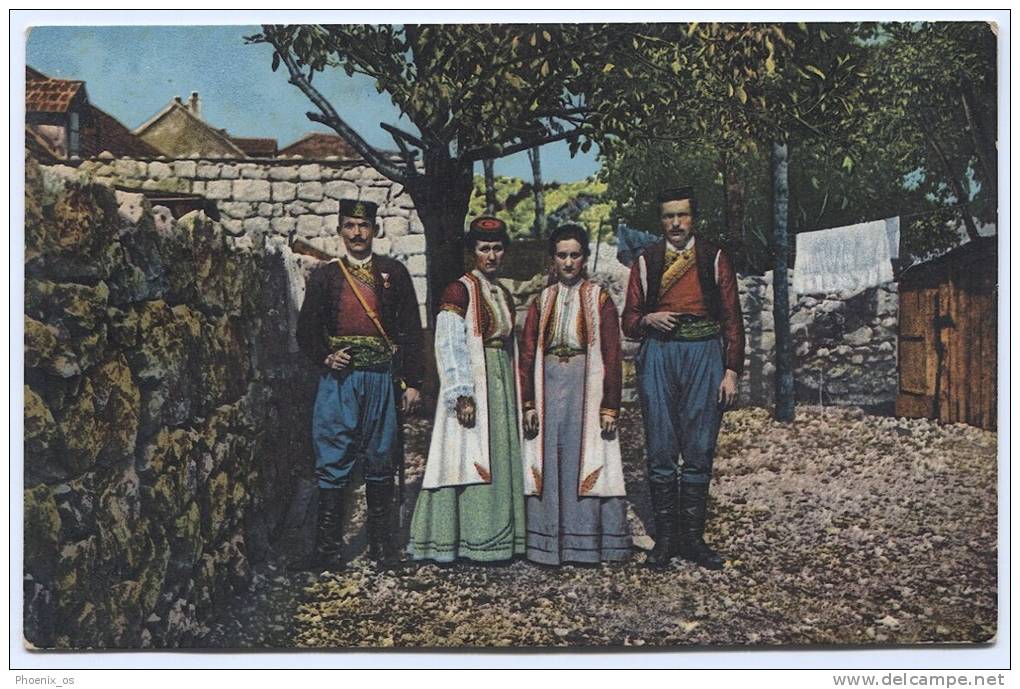 Montenegro,National Costume, Ethnic Postcard, 1908. - Sin Clasificación