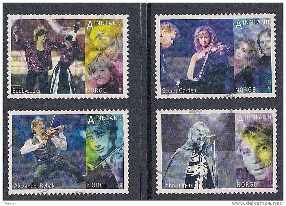 Norway ~ 2010 ~  Eurovision Song Contest Performers ~ SG 1753-1756 ~ Used - Used Stamps