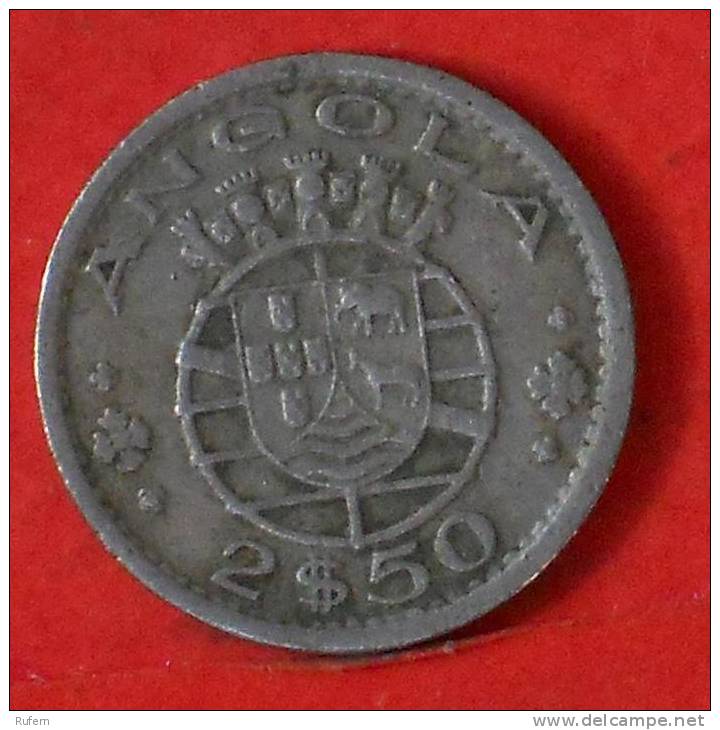 ANGOLA  2,5  ESCUDOS  1956   KM# 77  -    (M1107) - Angola