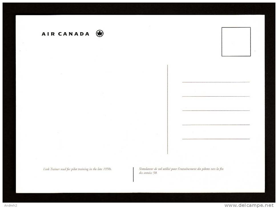 AVIONS - AVIATION - AIRPLANES - AIR CANADA SERIE AU FIL DES ANS - SIMULATEUR DE VOL   TRANS CANADA AIR LINES 18x13 Cm - 1946-....: Moderne