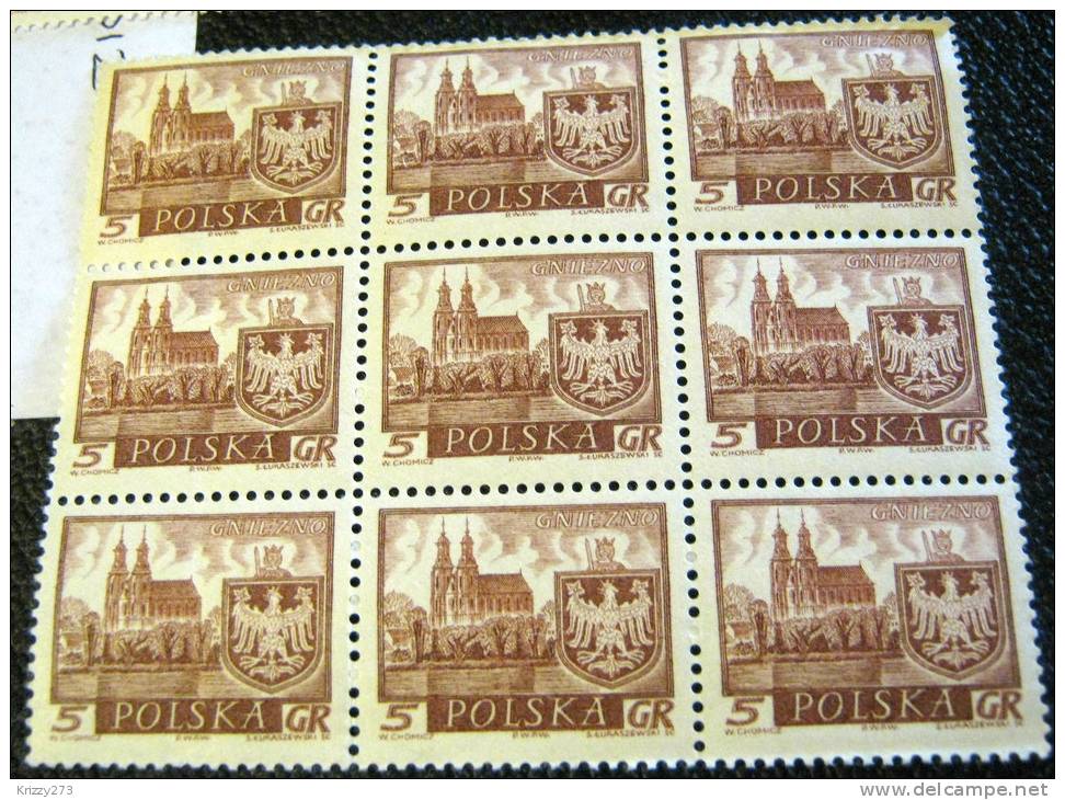 Poland 1960 Old Polish Towns Gniezno 5g X9 - Mint - Neufs