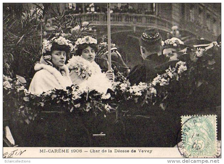 Paris 75  Mi-Carême 1906   Reine De Vevey Suisse - Lotes Y Colecciones