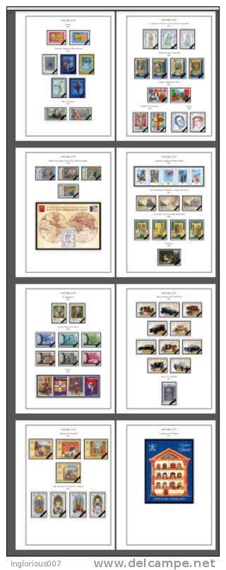 VATICAN CITY STAMP ALBUM PAGES 1929-2011 (191 color illustrated pages)