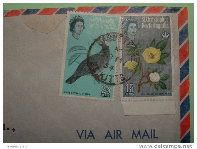 St. Christopher Nevis Anguilla 1964 Cover To England UK - Antille