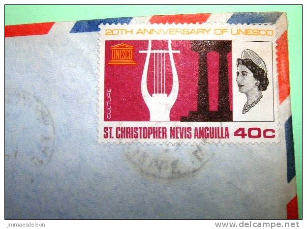 St. Christopher Nevis Anguilla 1966 Cover To England UK - Antillen