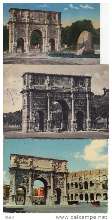 Lot 10 CP - Rome (Italie) - Arc De Constantin - Ste Marie Majeure - Vatican - Eglise Trinité - Tombe Cecilia Metella - Verzamelingen