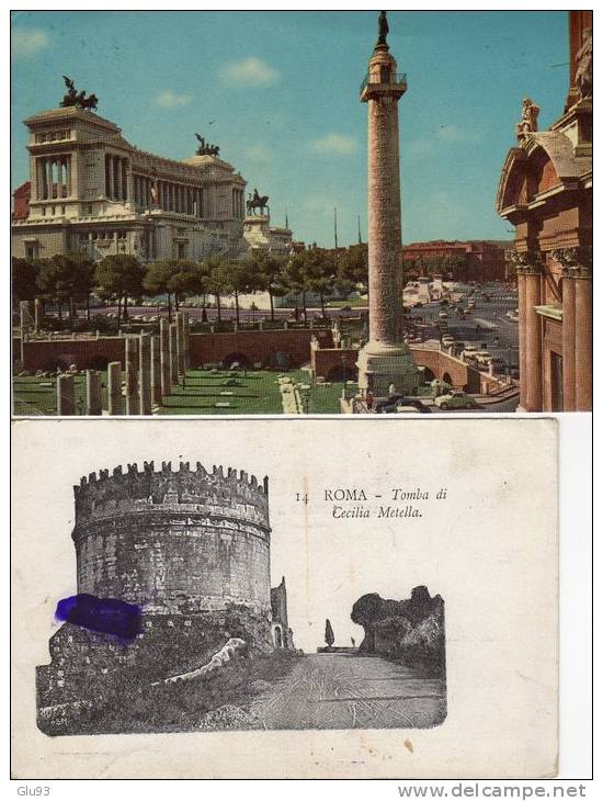 Lot 10 CP - Rome (Italie) - Arc De Constantin - Ste Marie Majeure - Vatican - Eglise Trinité - Tombe Cecilia Metella - Collezioni & Lotti