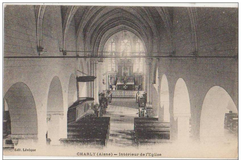 CPA 02 CHARLY SUR MARNE Intérieur De L'Eglise - Altri & Non Classificati