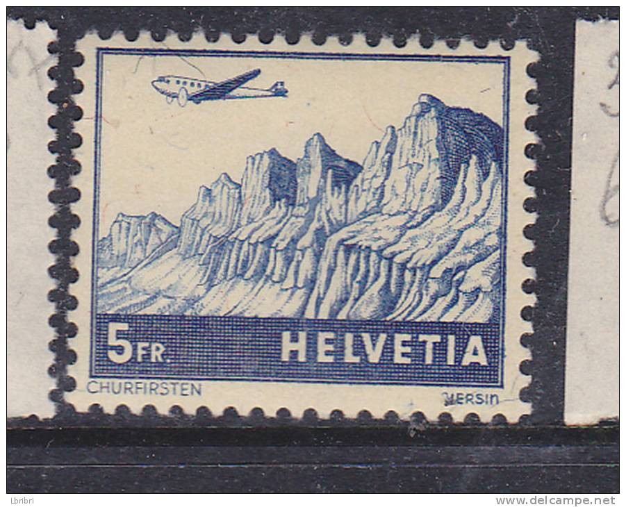 SUISSE PA N° 34 5F BLEU CHURFISTEN NEUF SANS CHARNIERE - Unused Stamps