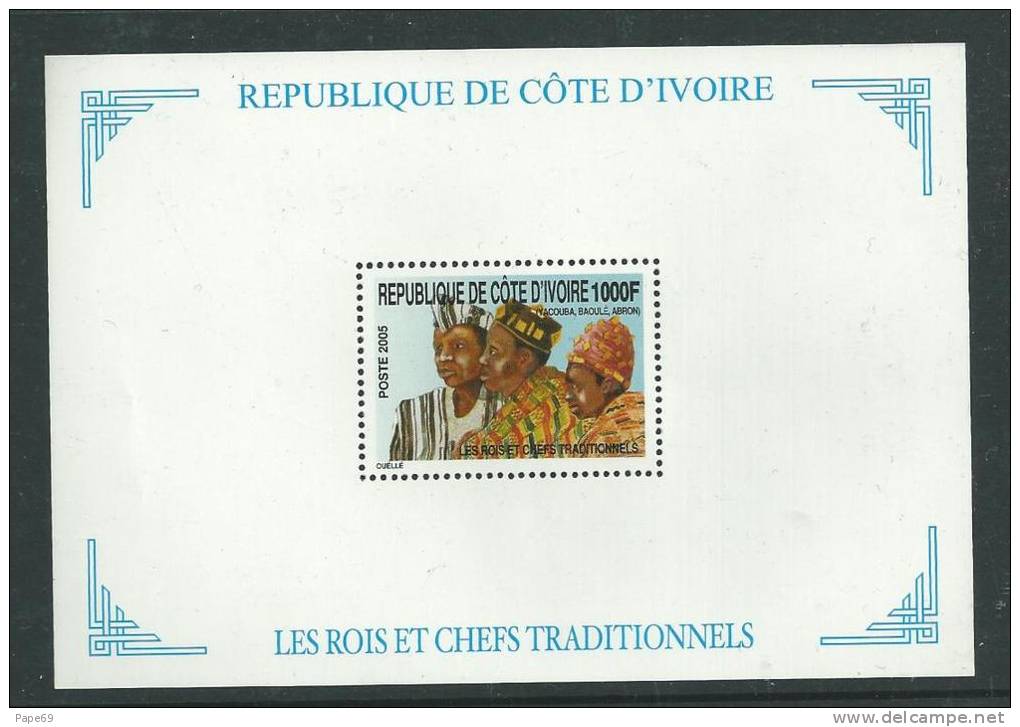 Côte De´Ivoire BF N° 57 XX  Les Rois Et Chefs Traditionnels, Le Bloc  Sans Charnière, TB - Côte D'Ivoire (1960-...)