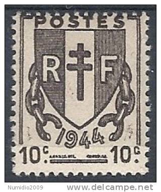 1945-47 FRANCIA STEMMA 10 CENT MH * - FR567 - 1941-66 Coat Of Arms And Heraldry