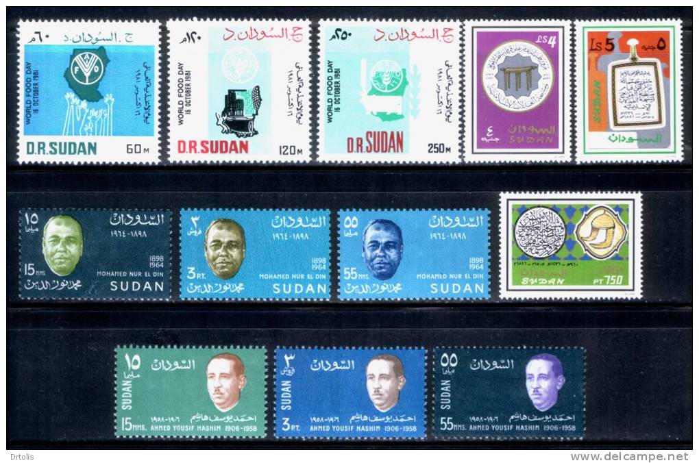 SUDAN / 41 MNH ; EXTRA FINE COMPLETE SETS / 11 SCANS .