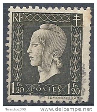 1944-45 FRANCIA USATO MARIANNA DI DULAC 1,20 F - FR569 - 1944-45 Marianne (Dulac)