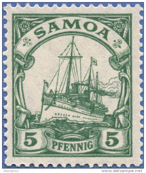 Samoa, German Colonies, 5 Pf. 1915, Sc #71, MH - Samoa