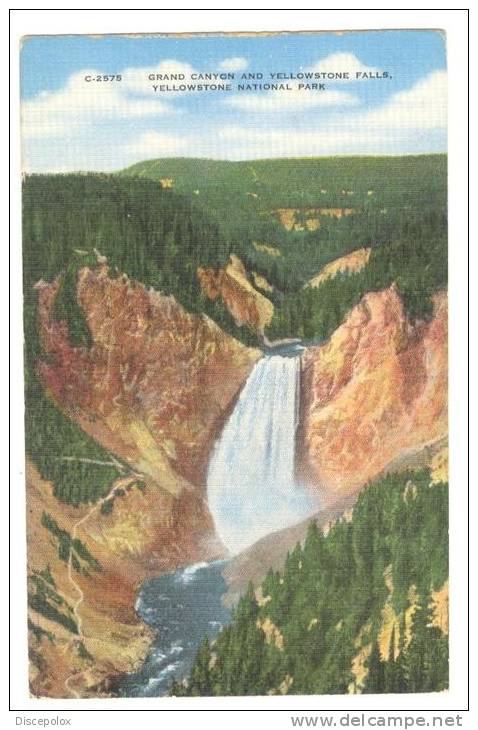 G1082 Grand Canyon And Yellowstone Falls - National Park - Old Mini Card / Non Viaggiata - Yellowstone