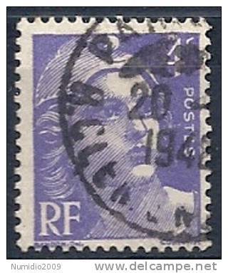 1945-47 FRANCIA USATO MARIANNA DI GANDON 4 F - FR572-6 - 1945-54 Marianne Of Gandon