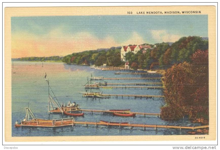 G1084 Madison - Lake Mendota - Old Mini Card / Non Viaggiata - Madison