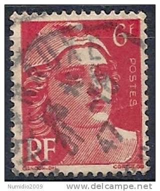 1945-47 FRANCIA USATO MARIANNA DI GANDON 6 F - FR573 - 1945-54 Marianne Of Gandon