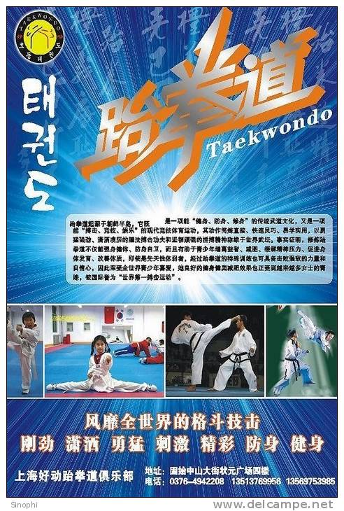 SA30-091  @      Taekwondo  , Postal Stationery -Articles Postaux -- Postsache F - Non Classificati