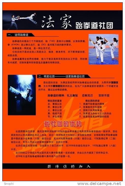 SA30-090  @      Taekwondo  , Postal Stationery -Articles Postaux -- Postsache F - Non Classificati
