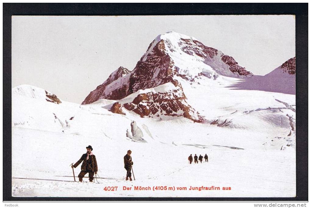 RB 903 - Early Switzerland Postcard -  Der Monch Vom Jungfraufirn Aus - Climbing Mountaineering Alpism Theme - Bergsteigen