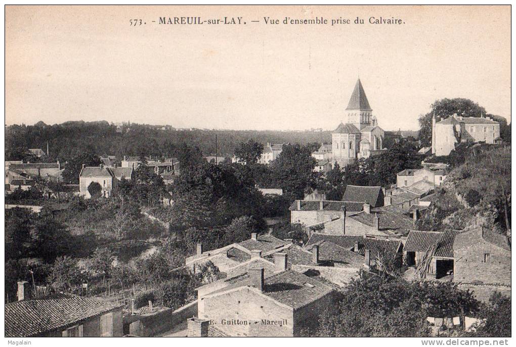 Mareuil Sur Lay : Vue D'ensemble Prise Du Calvaire - Mareuil Sur Lay Dissais