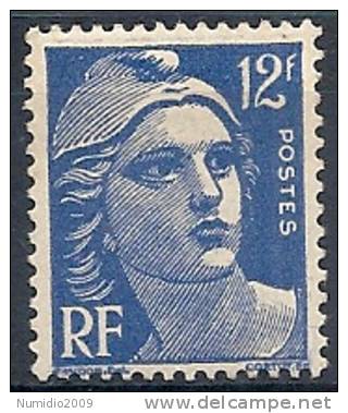 1948-49 FRANCIA MARIANNA DI GANDON 12 F MHN ** - FR587 - 1945-54 Marianne Of Gandon