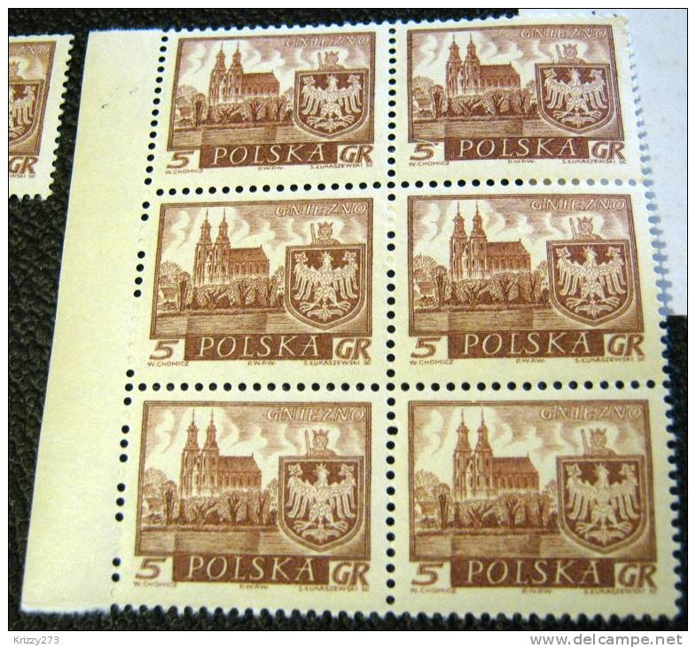 Poland 1960 Old Polish Towns Gniezno 5g X6 - Mint - Unused Stamps