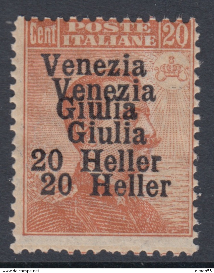 ITALIA - VENEZIA GIULIA - N. 31b - Cat. 520 Euro - VARIETA'  DOPPIA SOPRASTAMPA - MNH** - GOMMA INTEGRA - Venezia Giulia