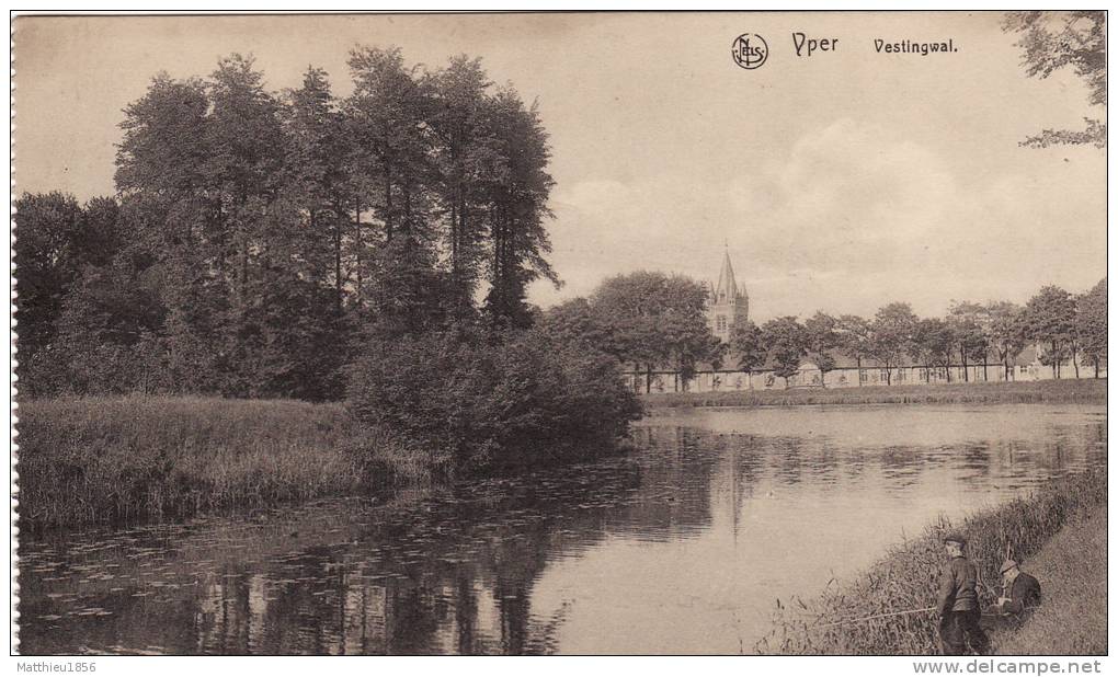 CPA 1917 IEPER (yper, Ypres) - Une Vue, Pêcheurs (A19, Ww1, Wk1) - Ieper