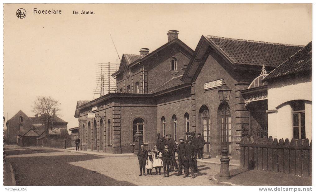 CPA 1917 ROESELARE - De Statie - La Gare (A19, Ww1, Wk1) - Röselare