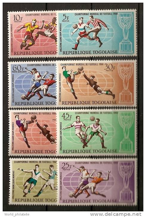 Togo 1966 N° 505 / 10 + PA 61 / 2 ** Sport, Football, Coupe Du Monde, Ballon, Equipe D´Angleterre, Gardien, Tacle - Togo (1960-...)