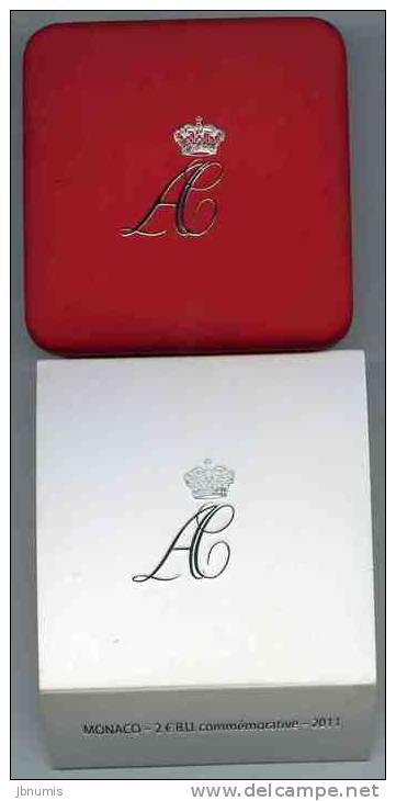 Monaco 2 Euro 2011 Mariage Albert II Et Charlène BU Coffret Officiel - Monaco