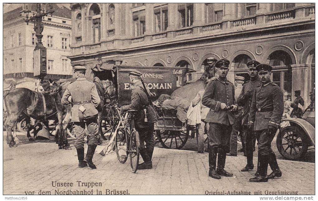 CPA 1915 BRUSSEL (Bruxelles) - Nordbahnhof - Gare Du Nord (A19, Ww1, Wk1) - Chemins De Fer, Gares