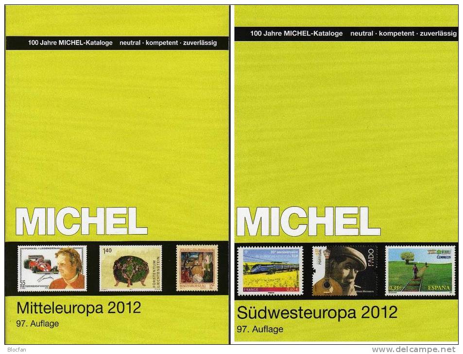 MlCHEL Mittel-/Südwest-Europa 2012/2013 Stamp Katalog Neu 116€ Band 1+2 A CH CSR HU FL Slowakei UNO E F P Monaco Andorra - Encyclopedieën