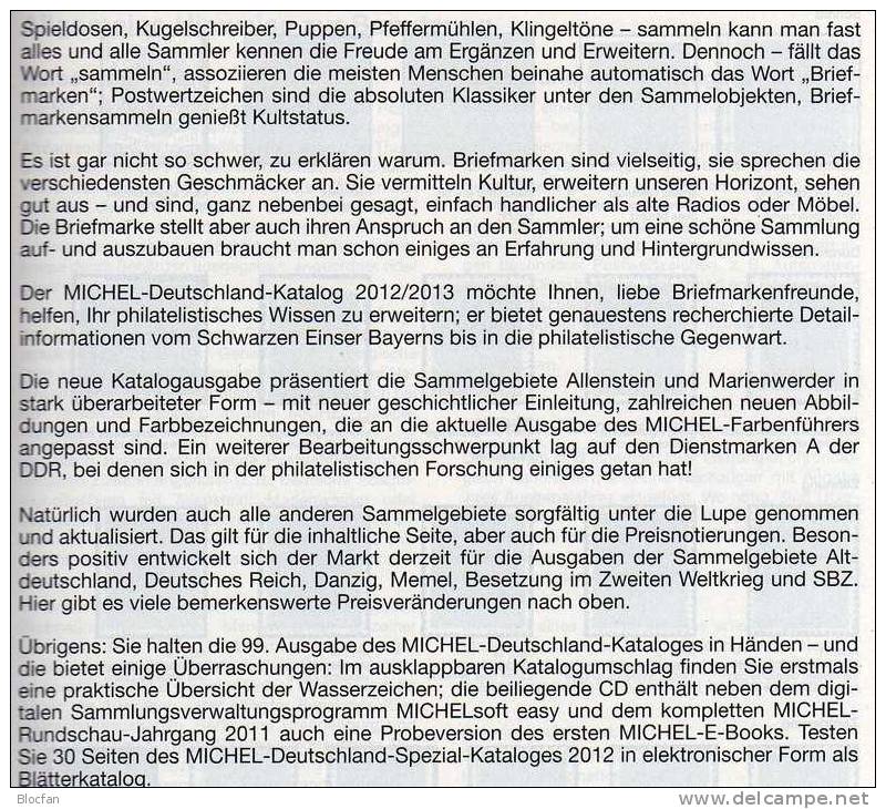 MlCHEL Deutschland+ Mittel-Europa 2012/2013 Stamp Katalog Neu 102€ Germany And Part 1 With D A CH CSR HU FL Slowakei UNO - Lexiques