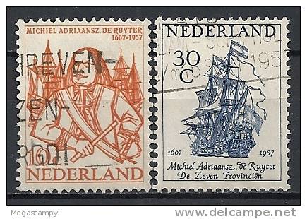 Nederland 1957   , " Admiral De Ruyter " ;   Mi. 697-98  Gestemp. / Used / Oblitaire (nov17) - Used Stamps