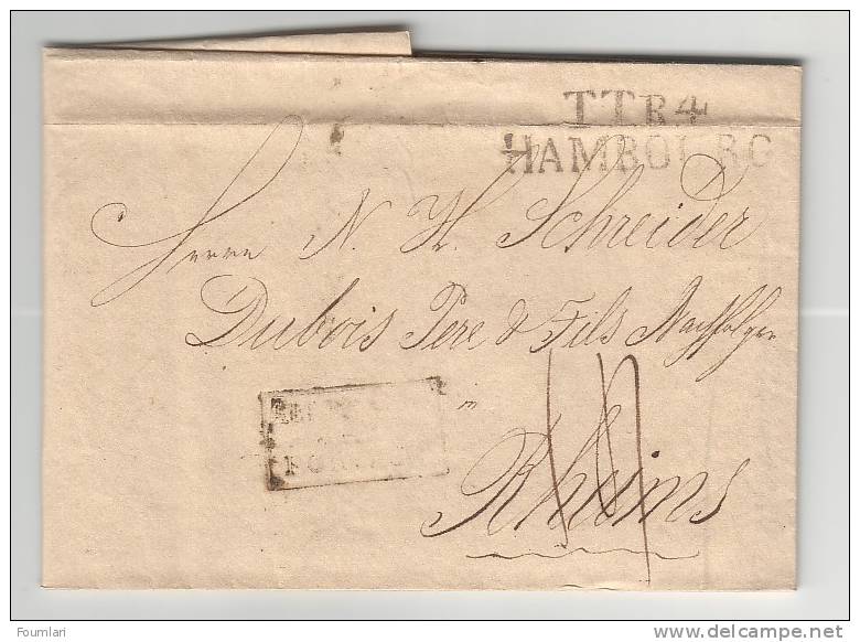 1823 - HAMBOURG Vers La France (HAMBURG Nach Frankreich) - Prephilately