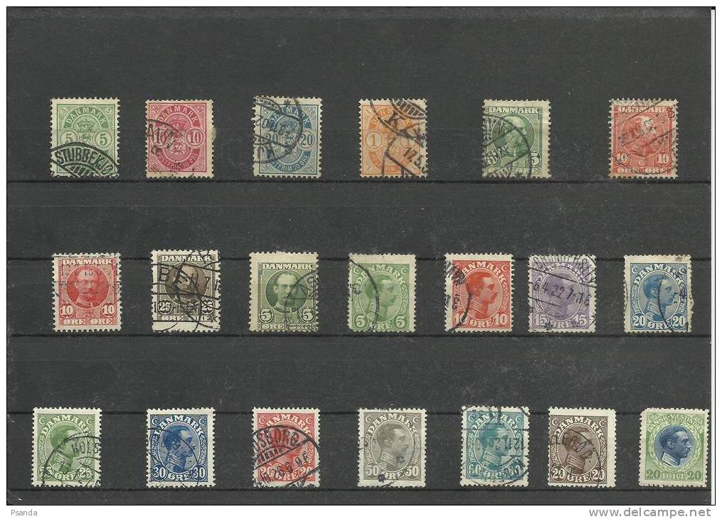 1913-1923 Denmark Lot - Usado