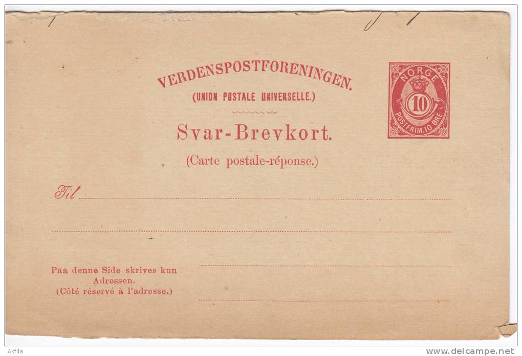 759. Norway, Postal Stationery - Ganzsachen