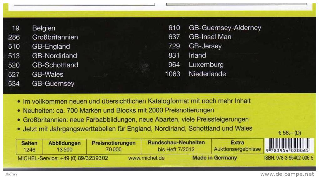 MlCHEL Deutschland + West-Europa 2012/2013 Stamp Katalog Neu 102€ Germany And Part 6 With: D B Eire Lux Jersey NL UK Man - Glossaries