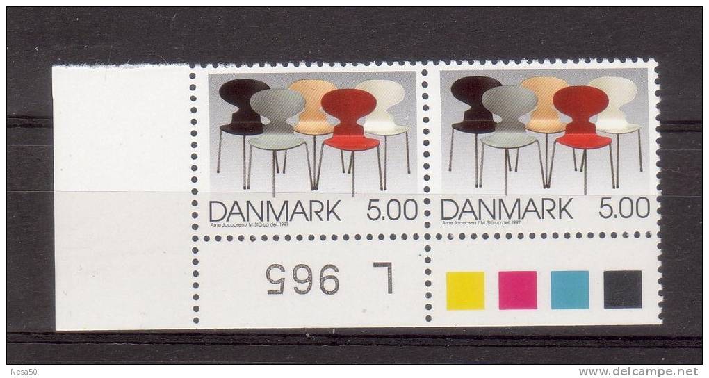 Denemarken (AS)  Postfris 1997 Mi Nr 1168 Design,Chair   2 St - Unused Stamps