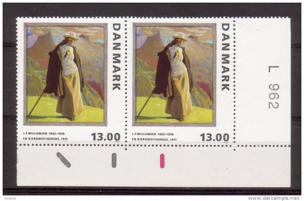 Denemarken (AS)  Postfris 1997 Mi Nr 1165 Schilderijen  2 St - Unused Stamps