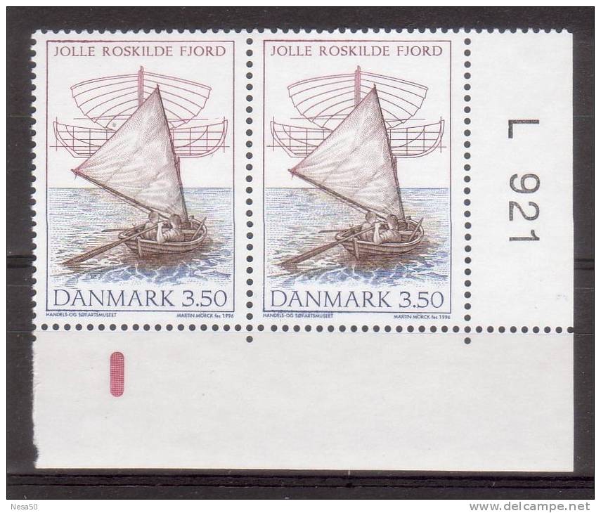 Denemarken (AS)  Postfris 1996 Mi Nr 1127 Ship   2 St - Nuevos