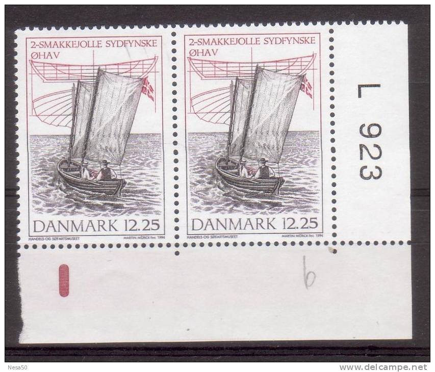 Denemarken (AS)  Postfris 1996 Mi Nr 1129 Ship   2 St - Nuevos