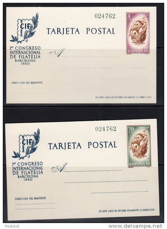 ESPAGNE - ENTIER POSTAUX N° 88/89  **  (1960) - Covers & Documents