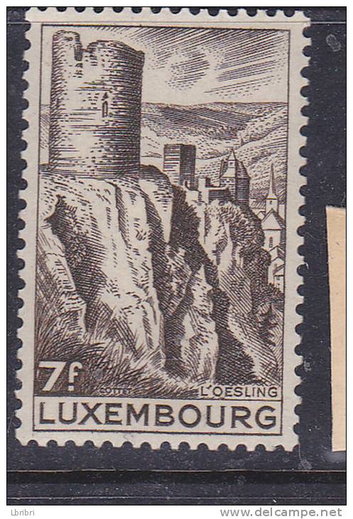 LUXEMBOURG N° 406  7 F SÉPIA L'OESLING NEUF SANS CHARNIERE - Unused Stamps