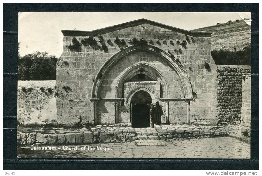 Palestine Israel 1930 Postal Card Jerusalem To Italy.Tomb/Church Of Virgin Mary - Palestina