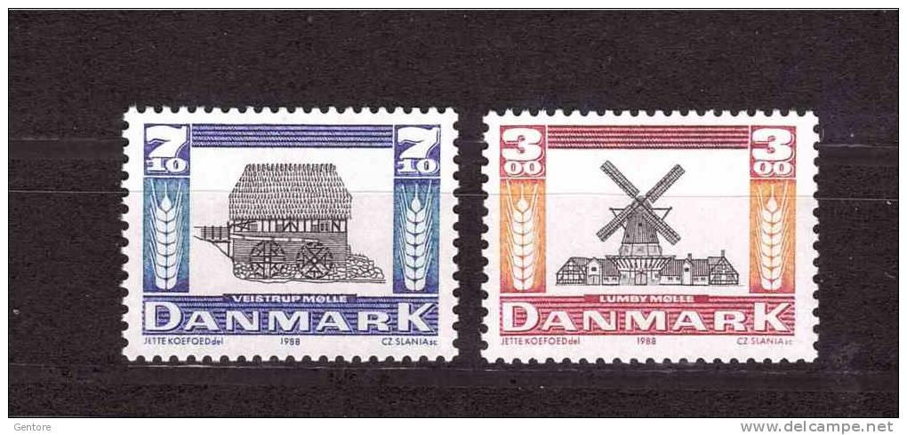 DENMARK 1988 Windmills Michel Cat N° 930/31  Mint No Gum - Windmills