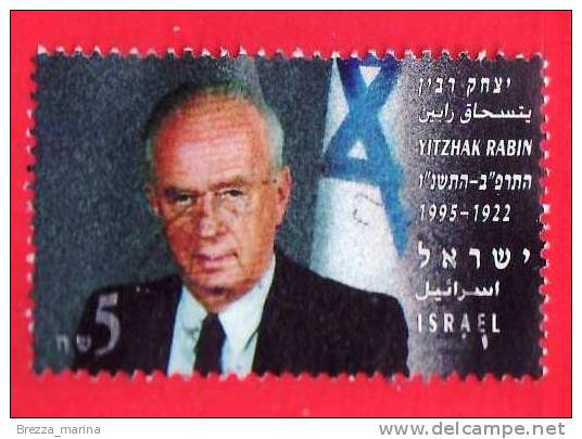 ISRAELE -  ISRAEL - USATO - 1995 - Yitzak Rabin - Prime Minister  - 5 - Usados (sin Tab)